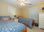 Guest Bedroom with Two Twin Beds at 46 Lagoon Road in Forest Beach